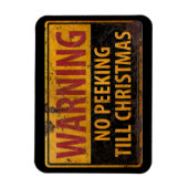 WAARSCHUWING Nr. tot Kerstmis niet tekenen Magneet (Verticaal)