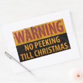 WAARSCHUWING Nr. tot Kerstmis niet tekenen Rechthoekige Sticker (Envelop)
