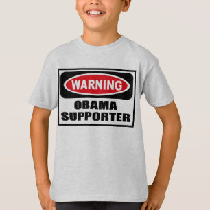 Waarschuwing OBAMA SUPPORTER Kind T-Shirt