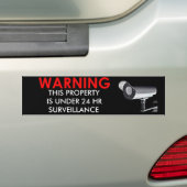 WAARSCHUWING OBJECT ONDER TOEZICHT STICKER (Op auto)