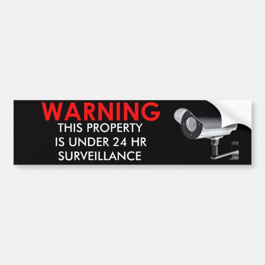 WAARSCHUWING OBJECT ONDER TOEZICHT STICKER (Voorkant)