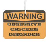 WAARSCHUWING Obsessieve kippenstoornis Luchtverfrisser (Achterkant)