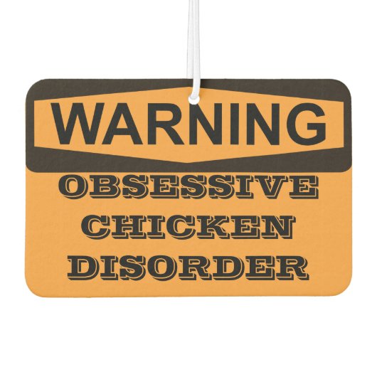 WAARSCHUWING Obsessieve kippenstoornis Luchtverfrisser (Voorkant)