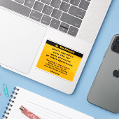 Waarschuwing: offer je leven niet op voor peer. sticker (Laptop met iPhone)