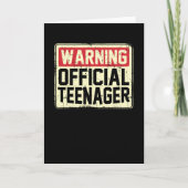 Waarschuwing Officieel Tiener Cadeau Kaart (Voorkant)
