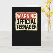 Waarschuwing Officieel Tiener Cadeau Kaart (Gele Bloem)