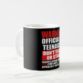 Waarschuwing Officieel tiener Koffiemok (Voorkant links)