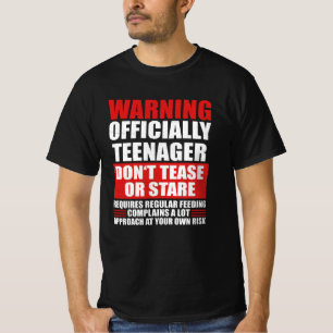 Waarschuwing Officieel tiener T-shirt