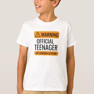 Waarschuwing Officieel Tiener T-Shirt – Grappige V