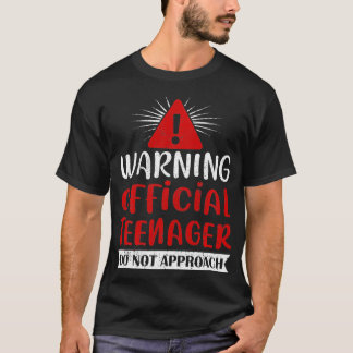 Waarschuwing Officiële tiener 13e geboortedag Nive T-shirt