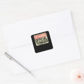 Waarschuwing Officiële Tiener Gift Vierkante Sticker (Envelop)