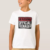 Waarschuwing Officiële tienerdag T-shirt (Voorkant)