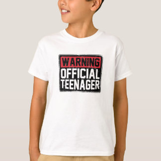 Waarschuwing Officiële tienerdag T-shirt