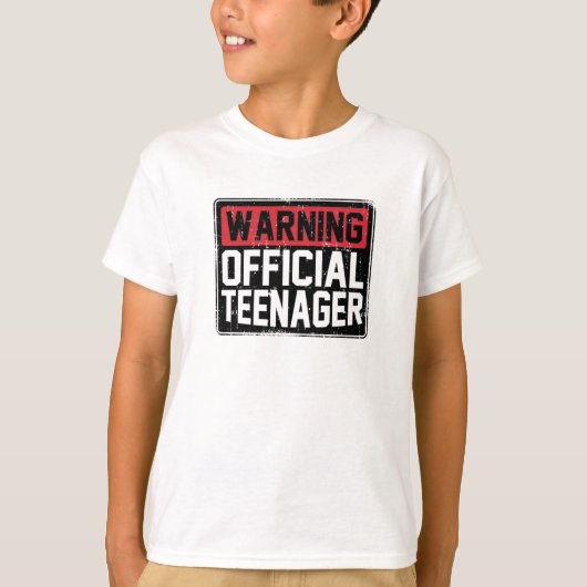 Waarschuwing Officiële tienerdag T-shirt (Voorkant)
