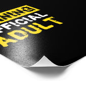 Waarschuwing Officiële volwassene 18e verjaardag Foto Afdruk (Hoek)