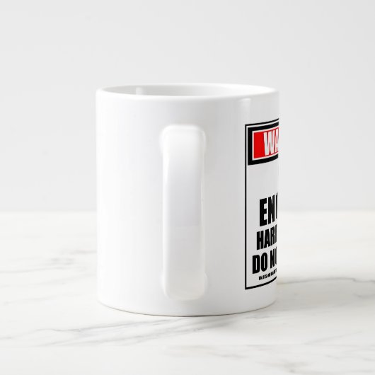 Waarschuwing Olietechnicus hard op het werk stoort Grote Koffiekop (Achterkant)