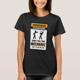 Waarschuwing om letsel te voorkomen Vertel dit mec T-shirt
