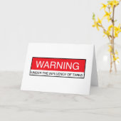 Waarschuwing onder invloed van tweelingen kaart (Gele Bloem)