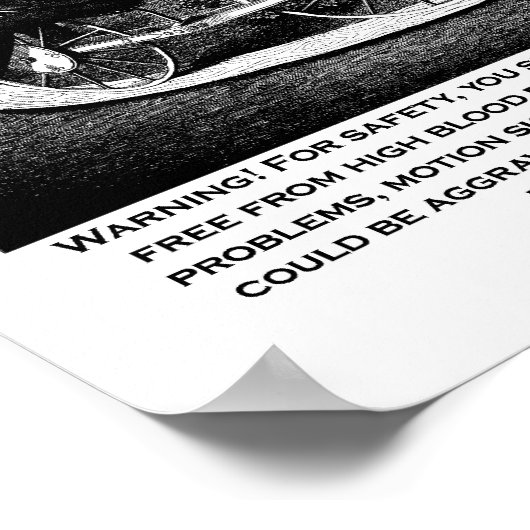 Waarschuwing Onderzetter Poster (Hoek)