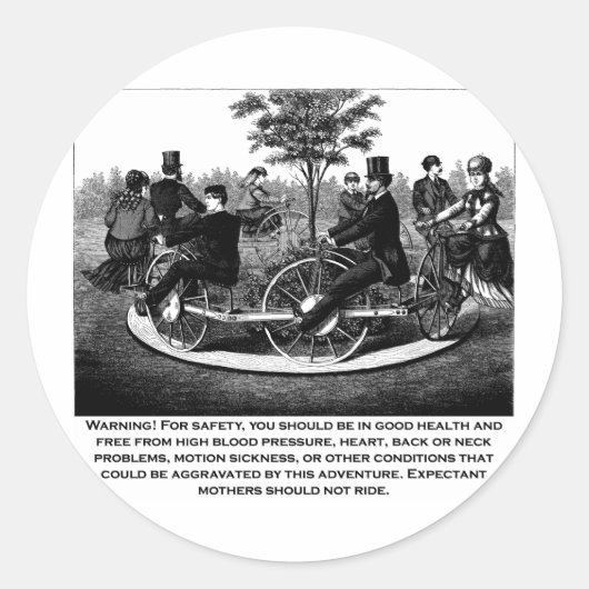 Waarschuwing Onderzetter Ronde Sticker (Voorkant)