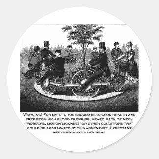 Waarschuwing Onderzetter Ronde Sticker