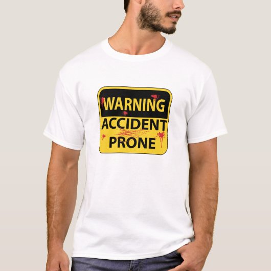 Waarschuwing Ongelukspriet T-Shirt (Voorkant)