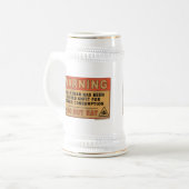 Waarschuwing ongeschikt voor Zombie-consumptie Bierpul (Voorkant links)