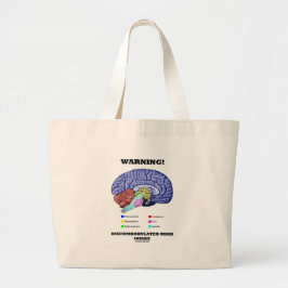 Waarschuwing! Ontdooide geest binnenin (Humor van Grote Tote Bag