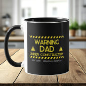 Waarschuwing Ontwerp Vader Onder Constructie Mok