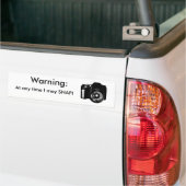 Waarschuwing: op elk moment mag ik NAP! Bumpersticker (Op Truck)
