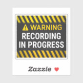 Waarschuwing Opname is bezig Sticker (Vel)