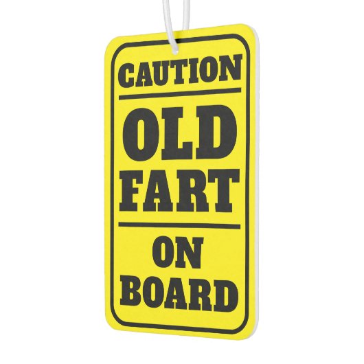 Waarschuwing Oude scheet aan boord Grappige Verjaa Luchtverfrisser (Links)