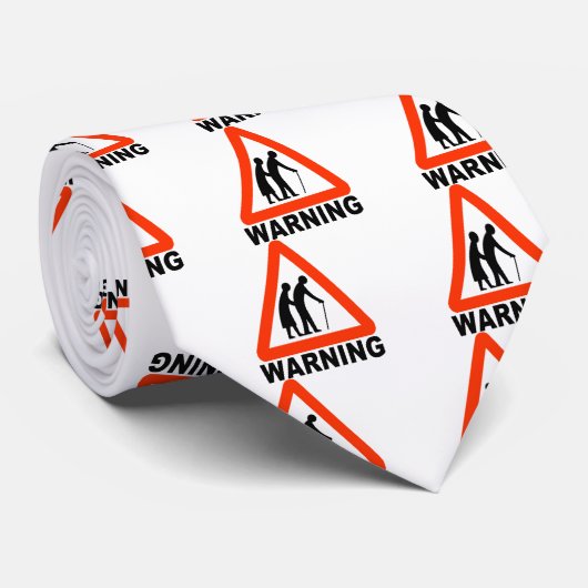 Waarschuwing - Ouderen oversteken Stropdas (Opgerold)