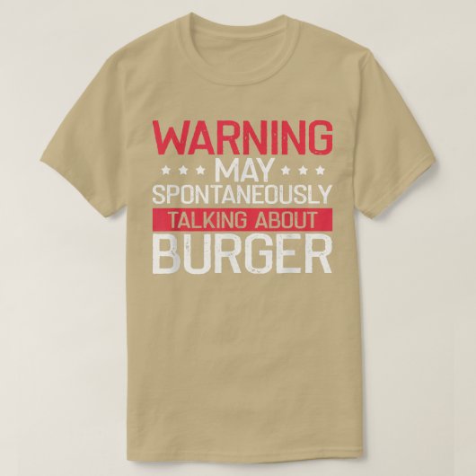 Waarschuwing over brander, Cheeseburger Lover B T-shirt (Design voorkant)