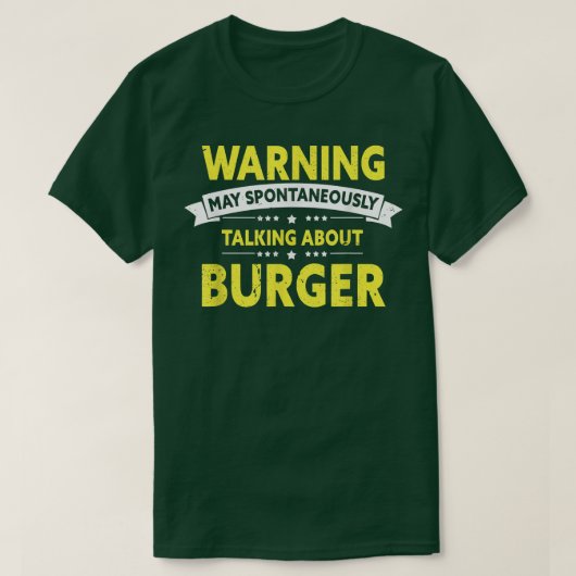 Waarschuwing over brander, Cheeseburger Lover B T-shirt (Design voorkant)