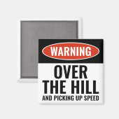 Waarschuwing over de heuvel en opknijpsnelheid magneet (Voorkant / Achterkant)