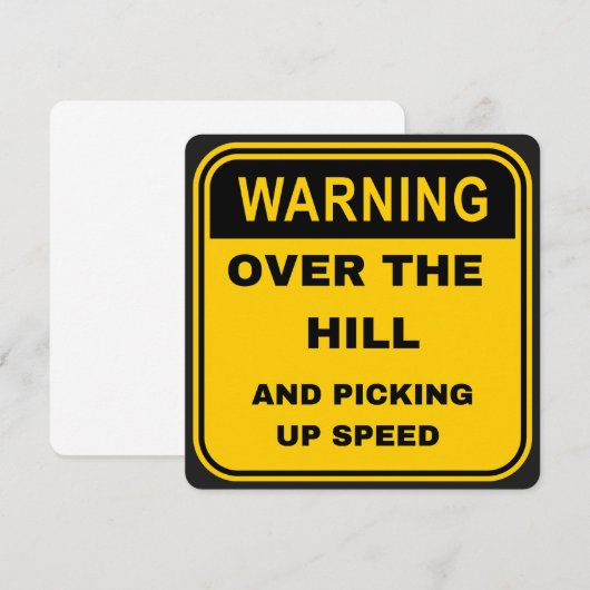 Waarschuwing over de snelheid van de Hill & het op (Voorkant / Achterkant)