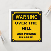 Waarschuwing over de snelheid van de Hill & het op Kaart (Voorkant / Achterkant in situ)