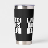 Waarschuwing pa Jokes Ahead Geïsoleerde Drinkbeker (Links)