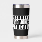 Waarschuwing pa Jokes Ahead Geïsoleerde Drinkbeker (Achterkant)