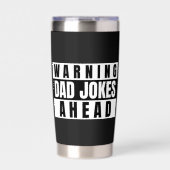 Waarschuwing pa Jokes Ahead Geïsoleerde Drinkbeker (Voorkant)