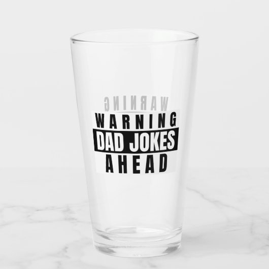 Waarschuwing pa Jokes Ahead Glas (Achterkant)