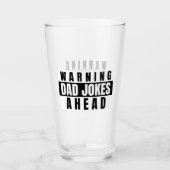 Waarschuwing pa Jokes Ahead Glas (Voorkant)