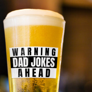 Waarschuwing pa Jokes Ahead Glas