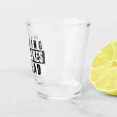 Waarschuwing pa Jokes Ahead Shot Glas (Rechts)