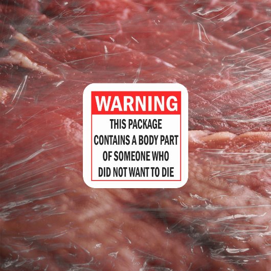 Waarschuwing, pakketactivisme vierkante sticker