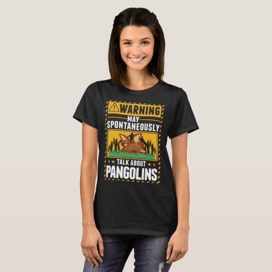 Waarschuwing Pangolin T-shirt (Voorkant volledig)