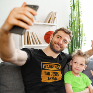 Waarschuwing Papa grapt vooruit Grappig  T-shirt