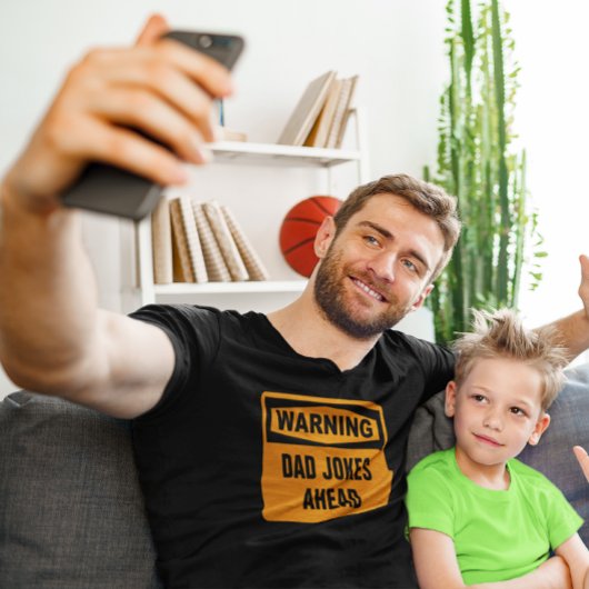 Waarschuwing Papa grapt vooruit Grappig T-shirt