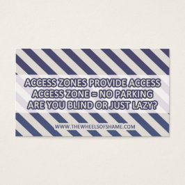 Waarschuwing Parkeren alleen voor mensen met een h Visitekaartjes